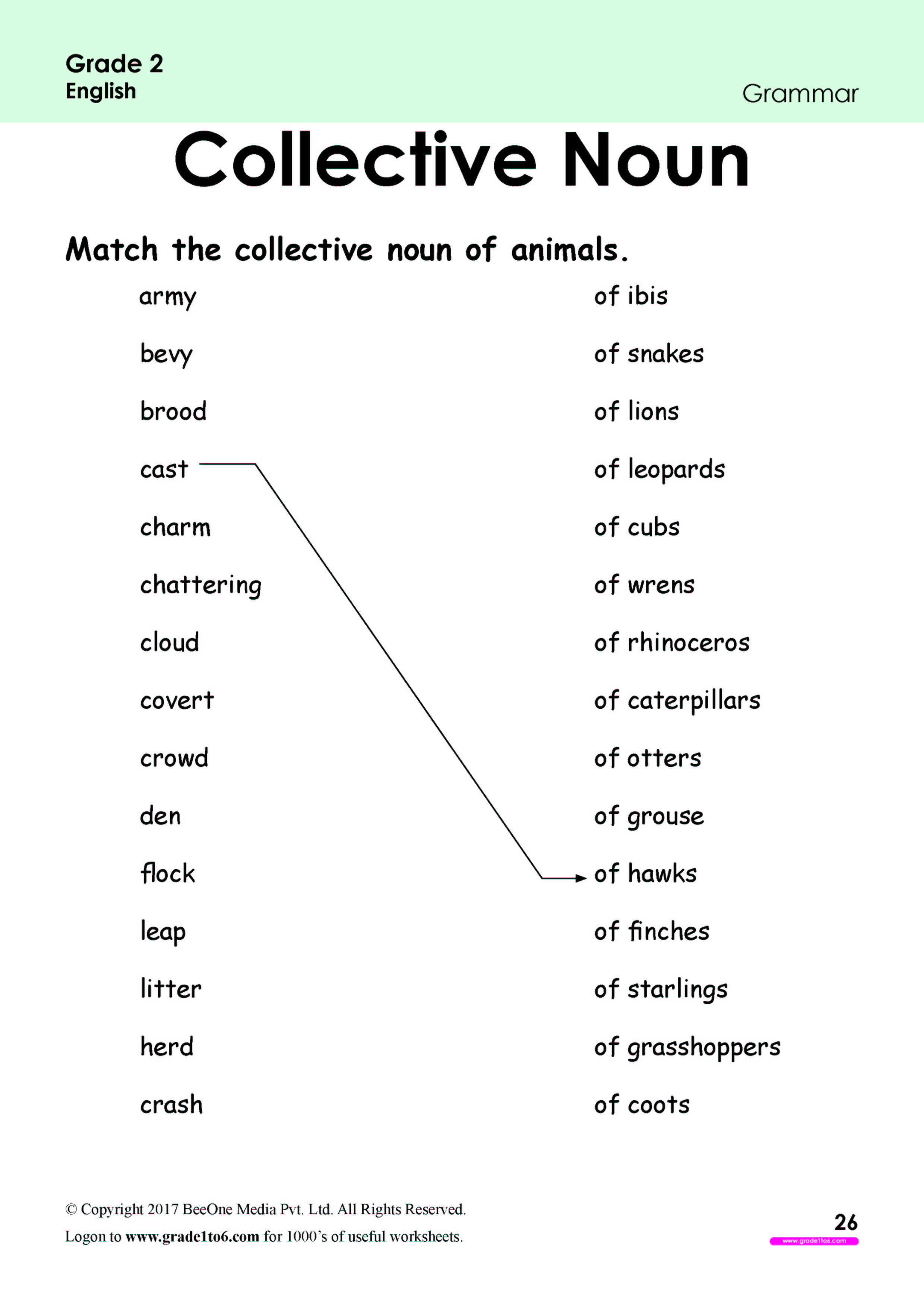 English Collective Nouns Worksheet 5 Grade 2 Estudynotes