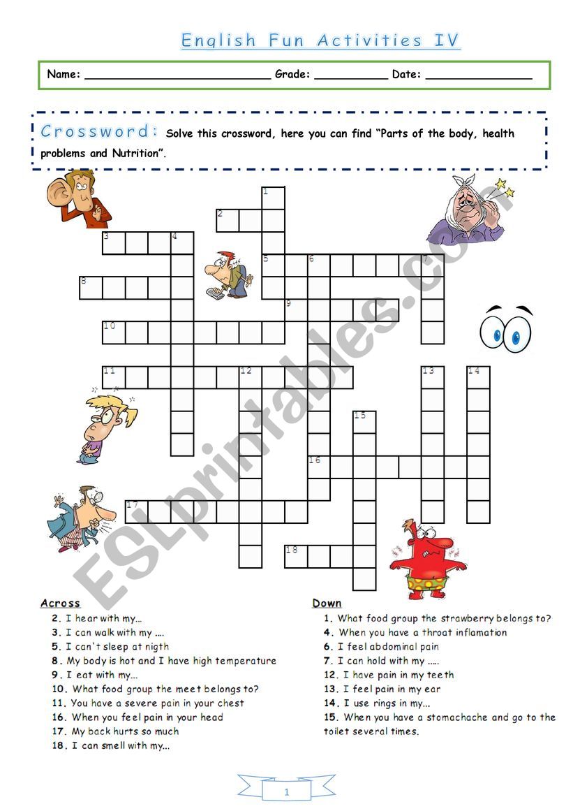 English Fun Activities Iv Esl Worksheet By Debita