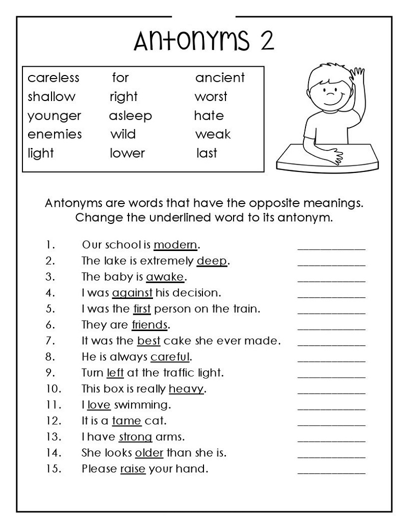 English Learning Worksheets For Kids