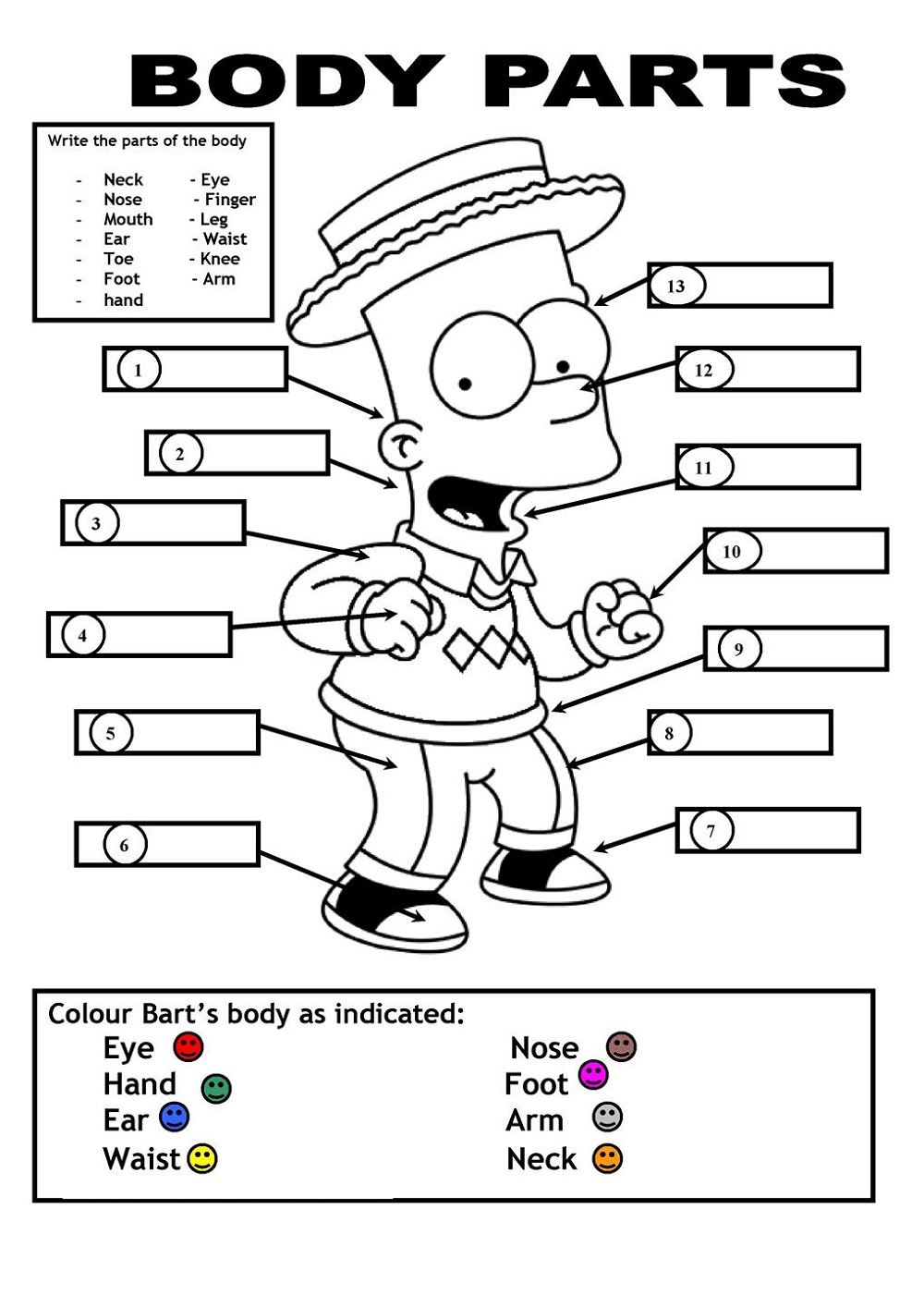 English Worksheet For Kids