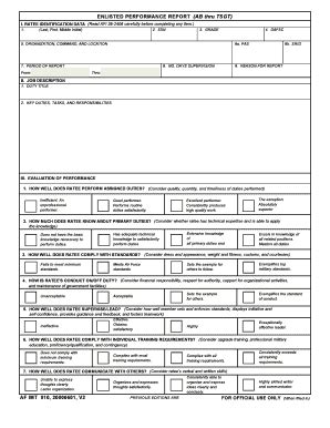 Enlisted Performance Report Ab Thru Tsgt Fill And Sign Printable Template Online