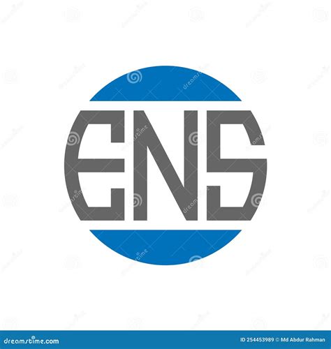 Ens Letter Logo Design On White Background Ens Creative Circle Letter