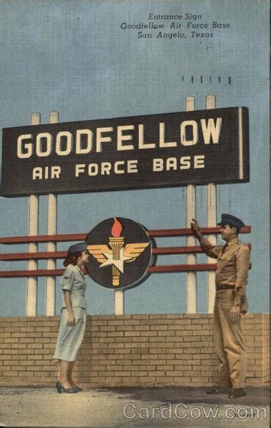 Entrance Sign Goodfellow Air Force Base San Angelo Tx