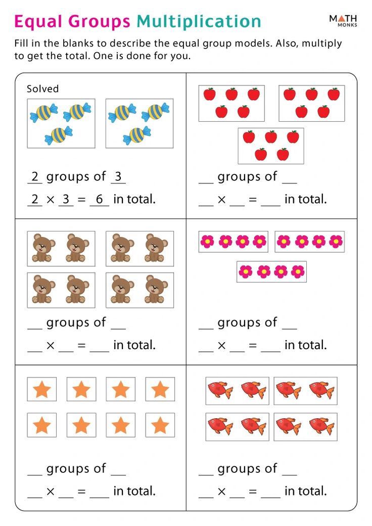 Equal Groups Multiplication Worksheets Math Monks Multiplication Worksheets Multiplication