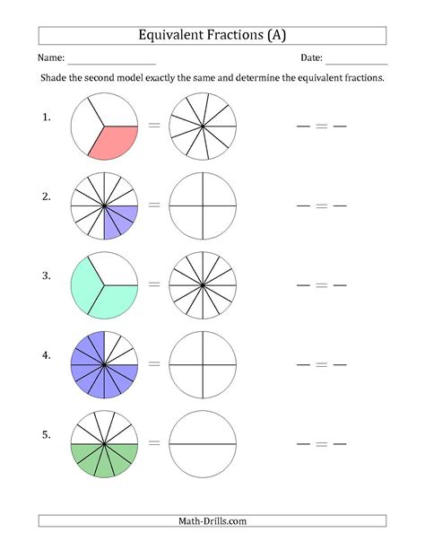 Equivalent Fractions Math Fractions Worksheets Fractions Worksheets Equivalent Fractions