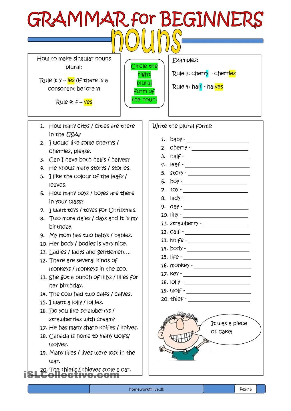 Esl Grammar Worksheets