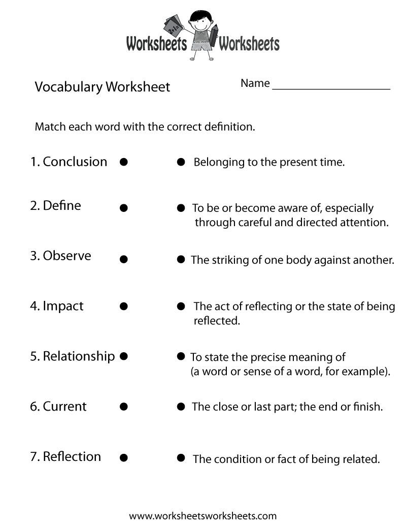 ESL Vocabulary Worksheets: Fun and Effective Learning Tools