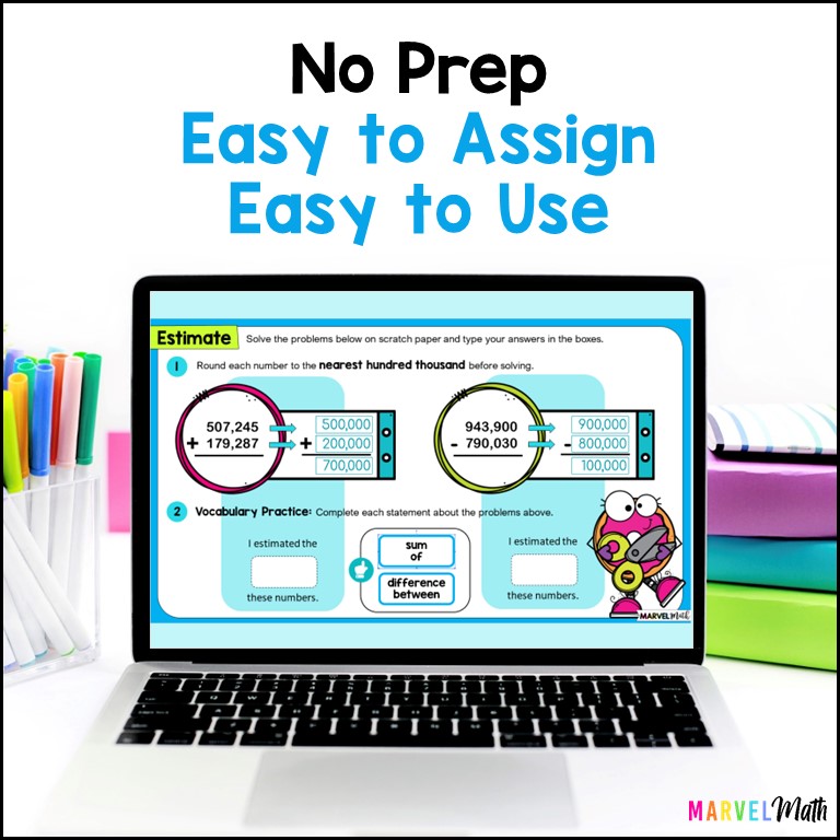 Estimating Sums And Differences Rounding Google Slides 3 To 6 Digit