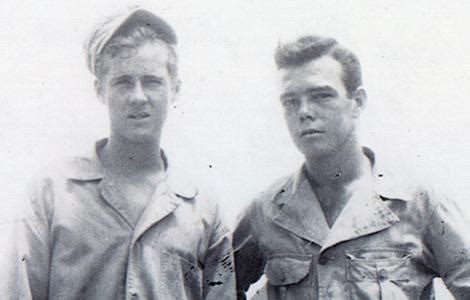 Eugene B Sledge And George Sarrett Okinawa 1945 Eugene Sledge Famous Marines American