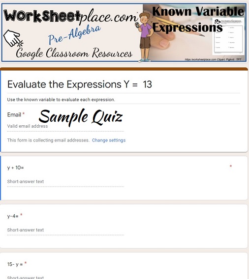 Evaluating Expressions Basic 14 Worksheets