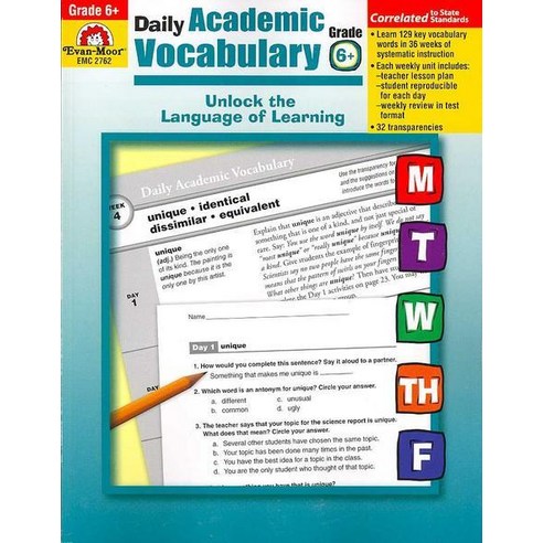 Evan Moor Corp Daily Academic Vocabulary Grade 6 With Transparencies