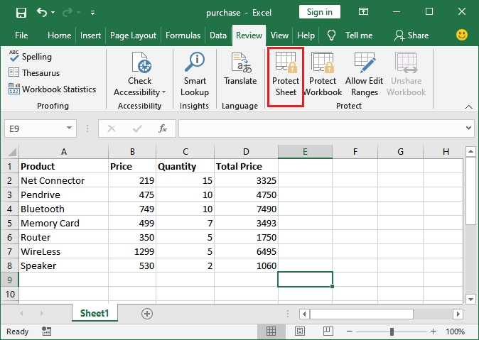 Excel 2019 How To Lock Or Unlock Cells In Excel Or A Protected Worksheet