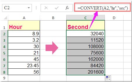 Excel Convert Between Time Units Hours Minutes Seconds And Days