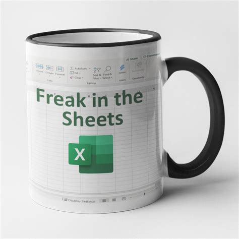 Excel Mug Excel Cheat Sheet Mug Freak In The Sheets Excel Inspired Mug