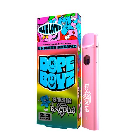 Exodus Sugar Dope Boyz Blue Lotus Disposable Vape 2 2G 6Pc Display