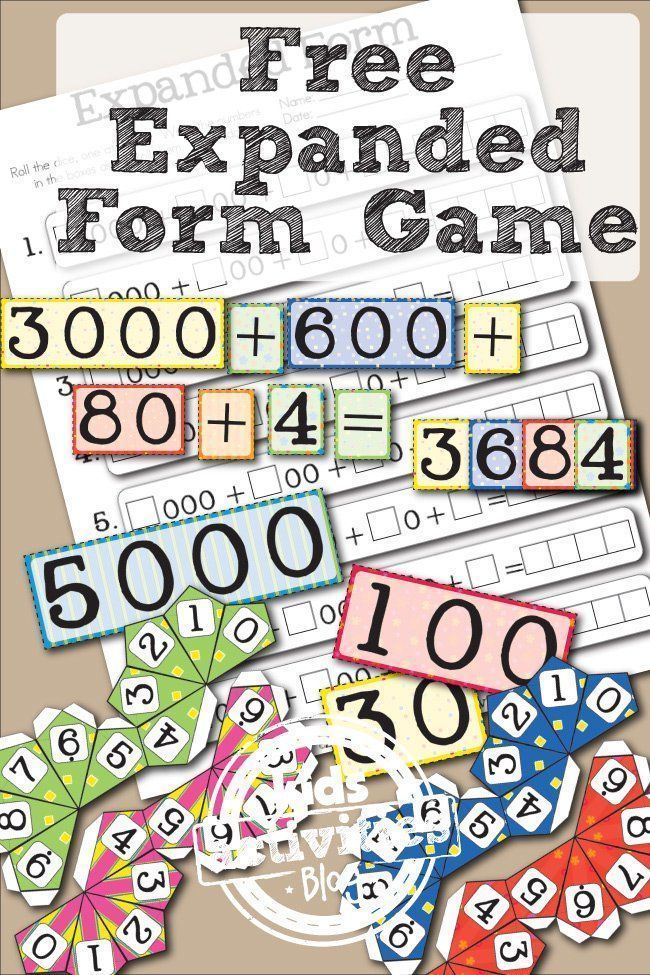 Expanded Form Math Worksheet Place Value Game To Print Play