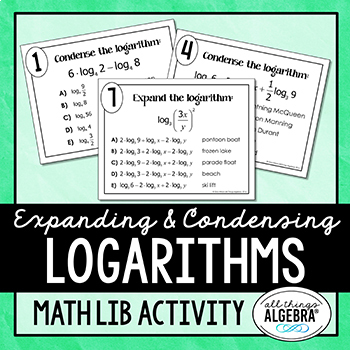 Expanding And Condensing Logarithms Math Lib