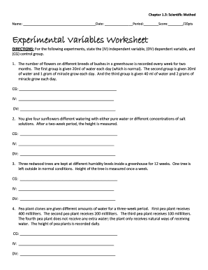 Experimental Variables Worksheet Answers Key Studying Worksheets