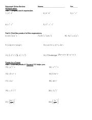 Exponent Review Worksheet Pdf