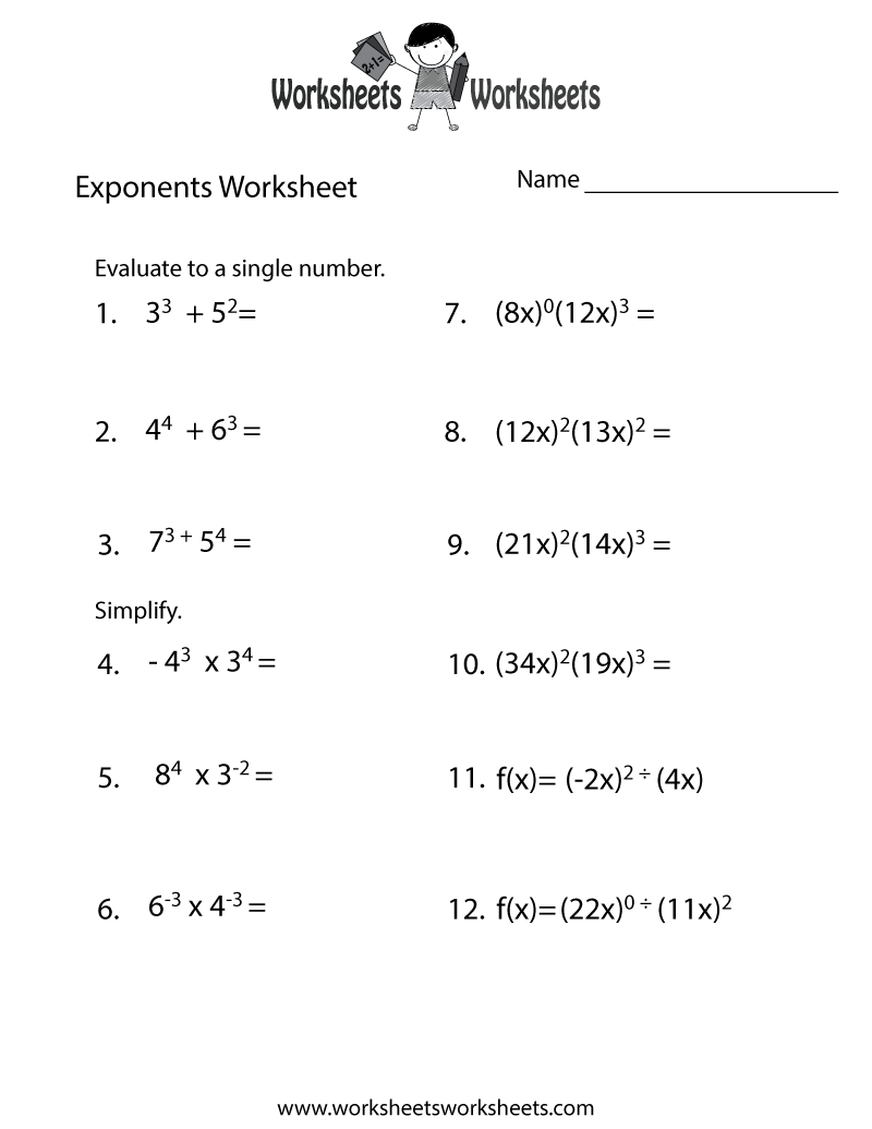 Exponents Review Worksheet: Your Ultimate Study Guide