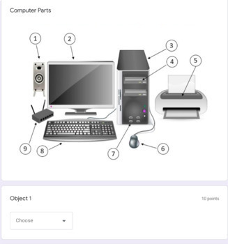 External Computer Parts Identification Worksheets