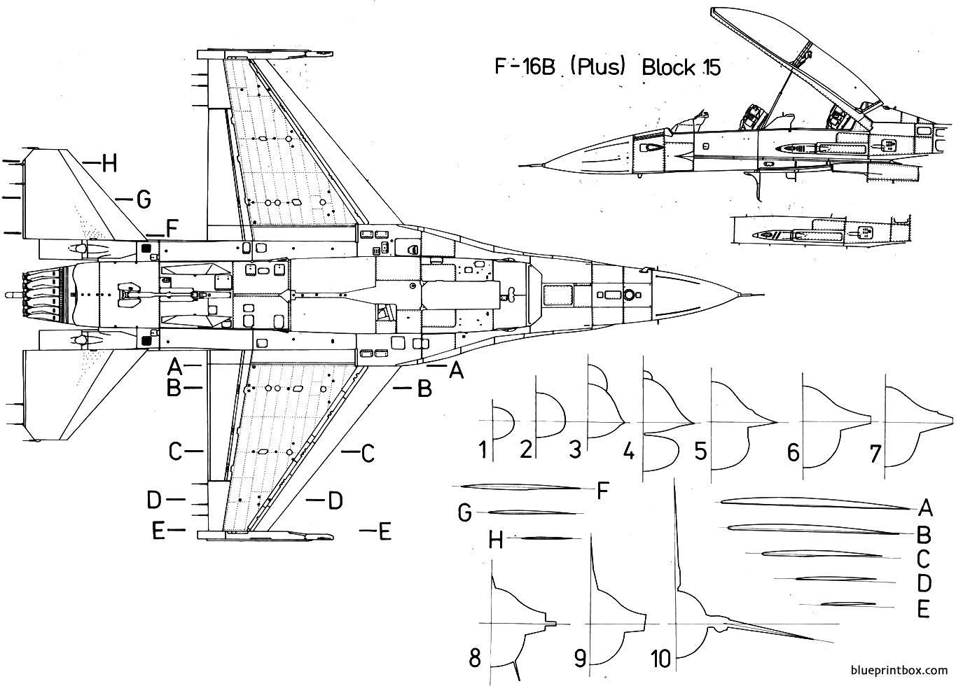 F-16 Falcon Fighter Jet Blueprints Revealed