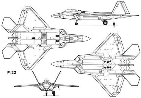 F 22 Raptor Blueprint