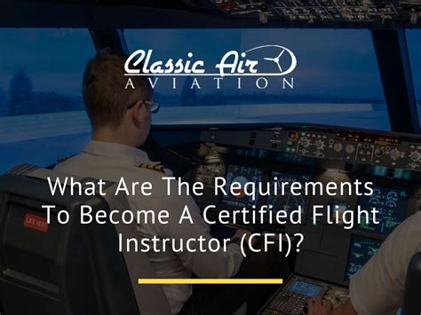 Faa Certified Flight Instructor Requirements