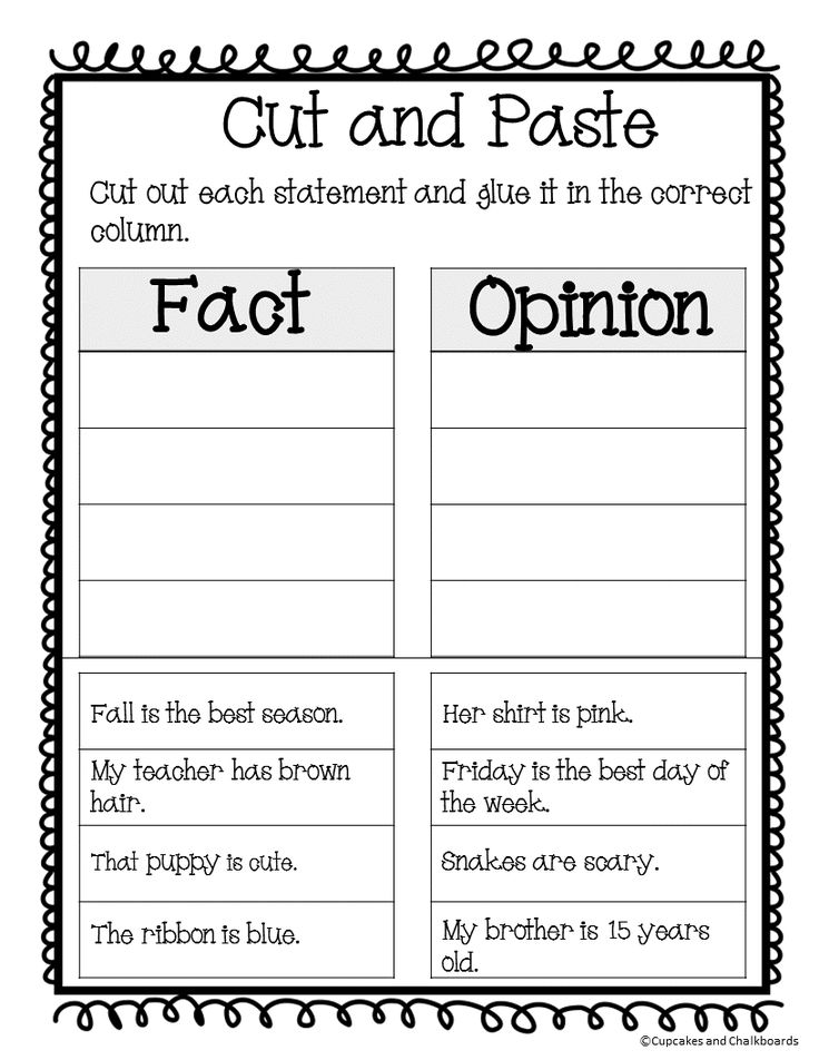 Fact And Opinion Worksheets 2Nd Grade