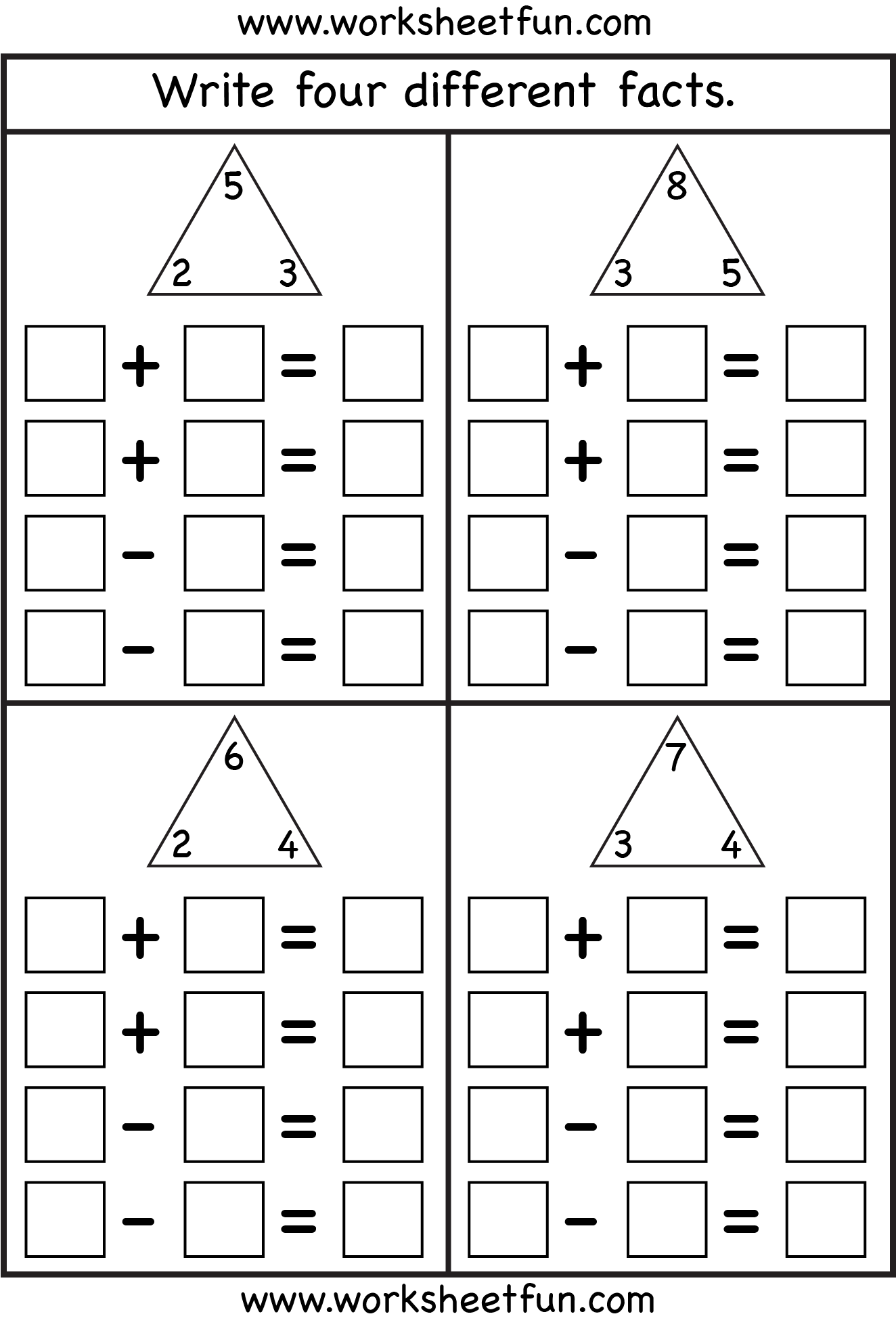 Fact Families Multiplication Practice Sheets Free Printable Worksheet