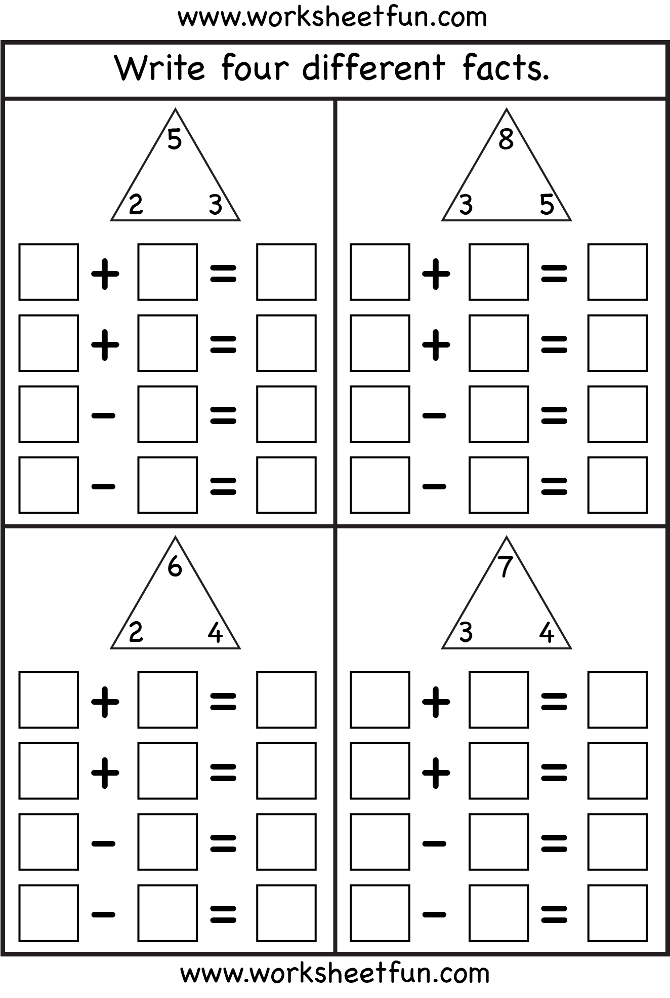 5 Tips for Creating Fact Families Worksheets