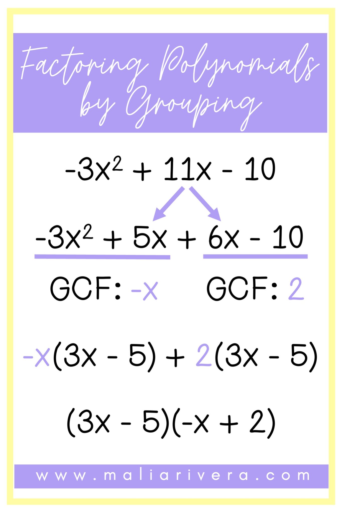 Factoring Polynomials 3 Youtube