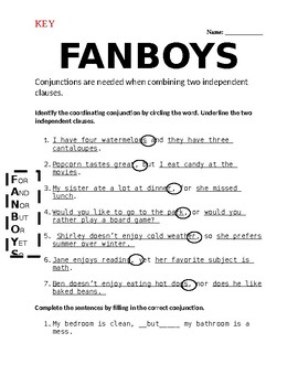 Master Fanboys with Our Fun Practice Worksheet