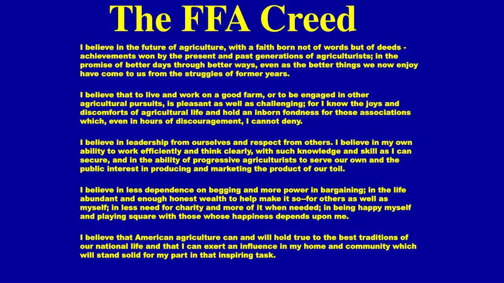 Ffa Basics The Creed One Step Worksheet Downloads Substitute