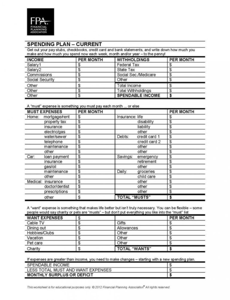 Fidelity Retirement Income Planner Worksheet