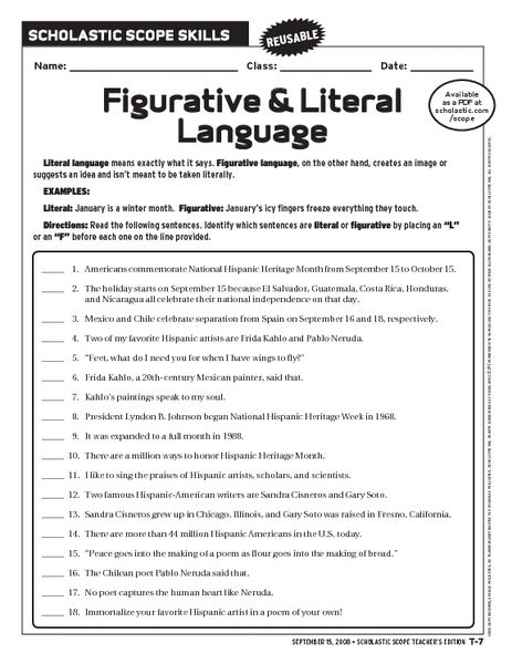 Figurative Language Practice 3Rd Grade