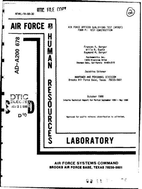 Fillable Online Air Force Officer Qualifying Test Afoqt Form P The Latest Form Of The Air