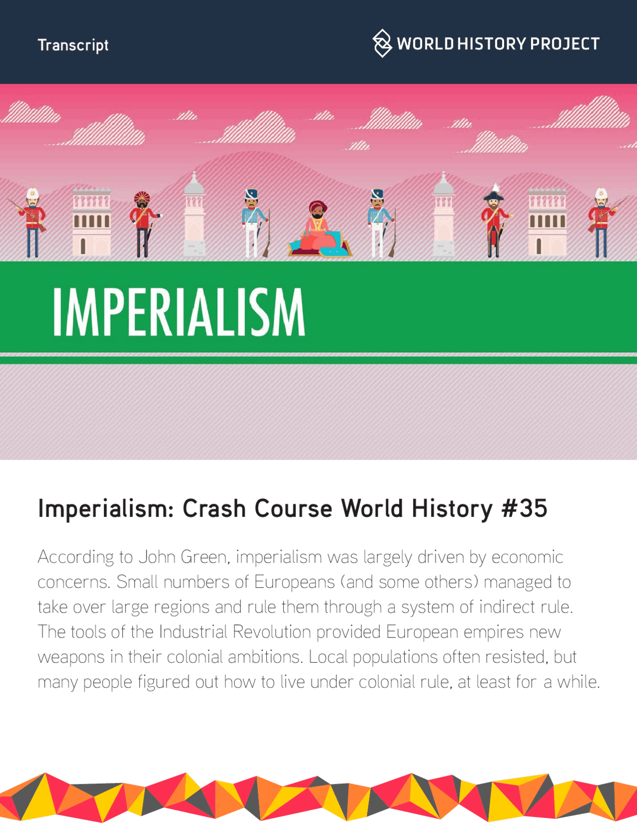 Fillable Online Imperialism Crash Course World History 35