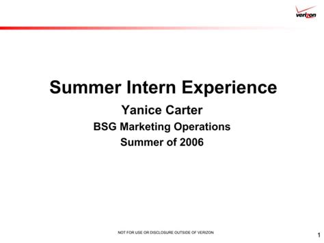 Finalpresentation Verizon Internship 2006 Ppt