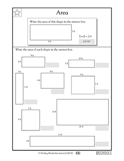 3rd Grade Fun: Area Math Worksheets