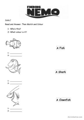 Finding Nemo Video Or Movie Activity English Esl Worksheets Pdf Doc