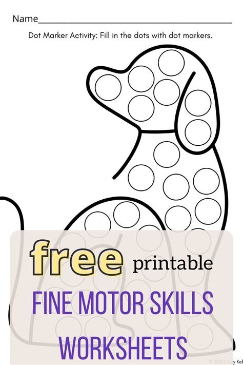 Fine Motor Skills Printable Worksheets