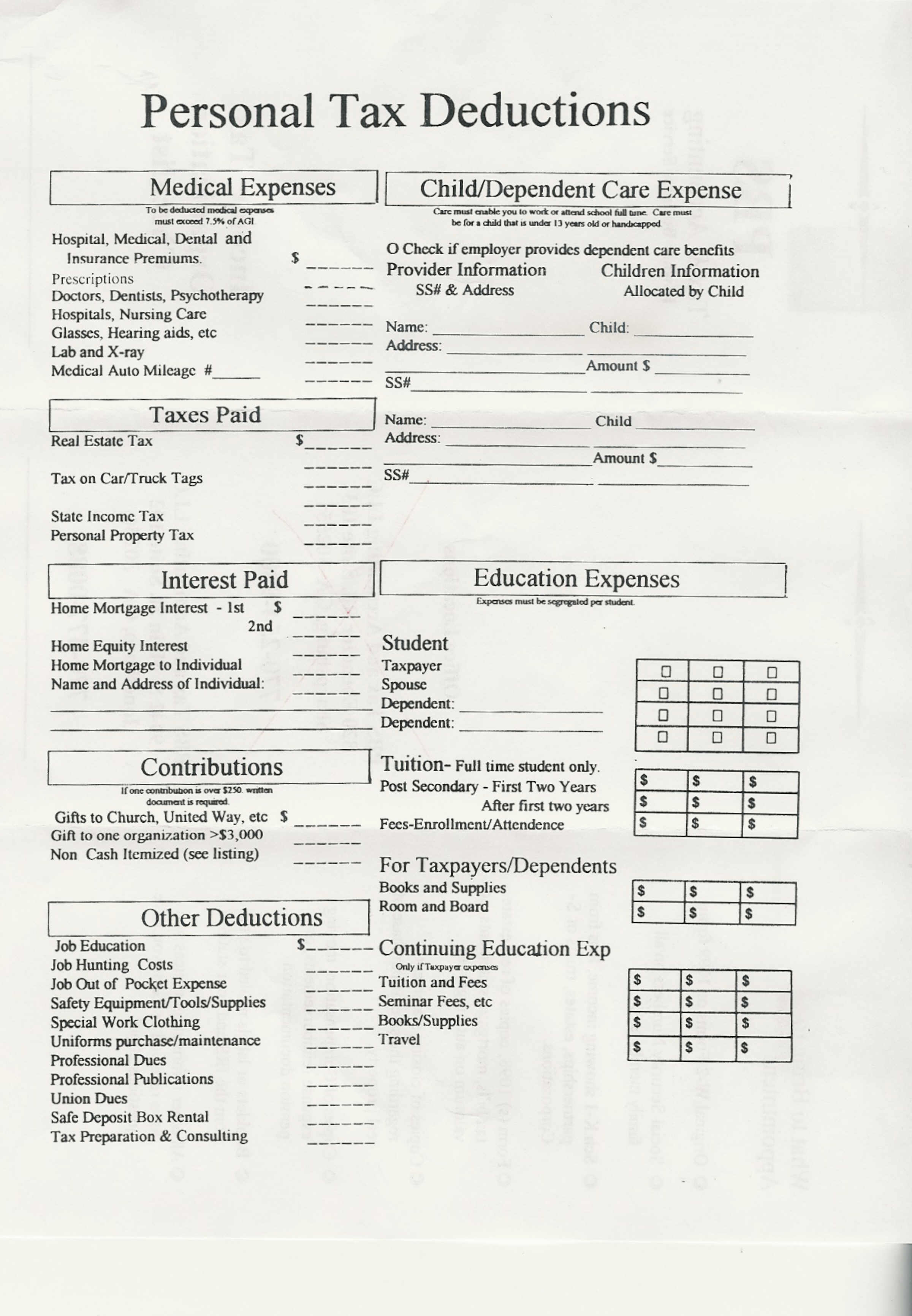 Firefighter Tax Write Offs