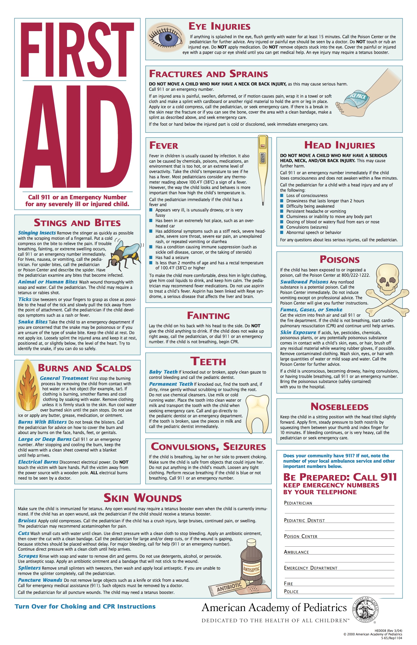 First Aid Charts Pdf Free Printable Newfreeprintable Net