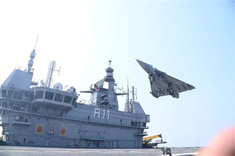 First Fighters Land Aboard India S New Aircraft Carrier Ins Vikrant Usni News