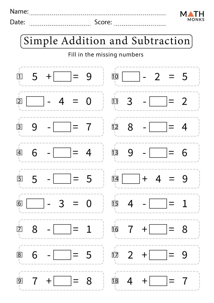 First Grade Addition And Subtraction Worksheets Distance Learning