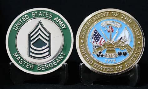 First Sergeant Us Army Challenge Coin E 8 Military Rank Pin Up Promotion Gift 14 81 Picclick Uk