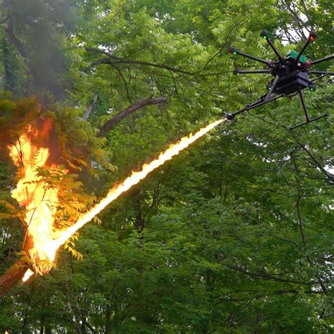 Flamethrower Drone Can Shoot A Seven Metre Long Stream Of Fire Drone Technology Drones