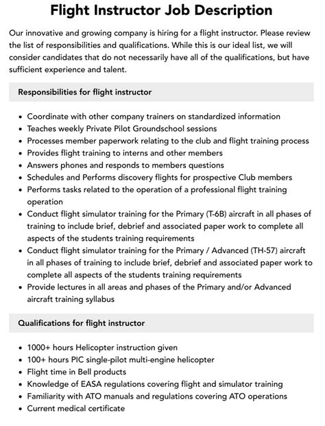 Flight Instructor Job Description In 2022 Job Description World Economic Forum Aviation