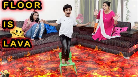 Floor Is Lava Comedy Family Challenge Funny Fails 24 Hours Challenge Aayu And Pihu Show